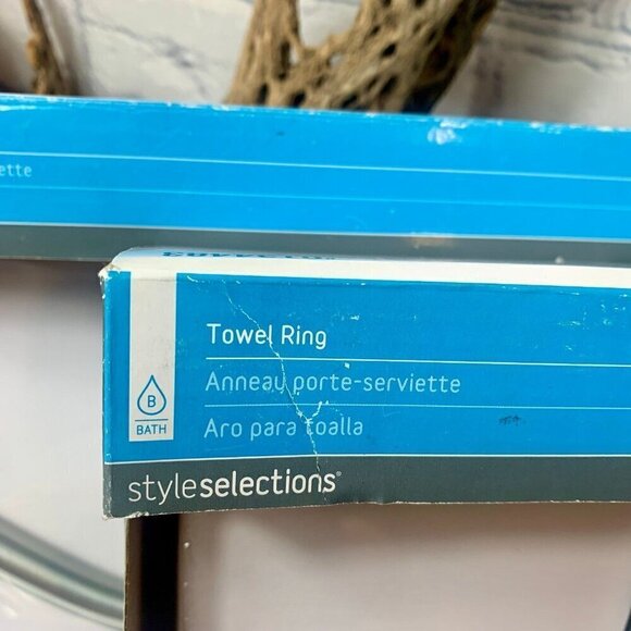 2 Style Selections ATHENS Chrome Finish Towel Rings - Picture 4 of 5